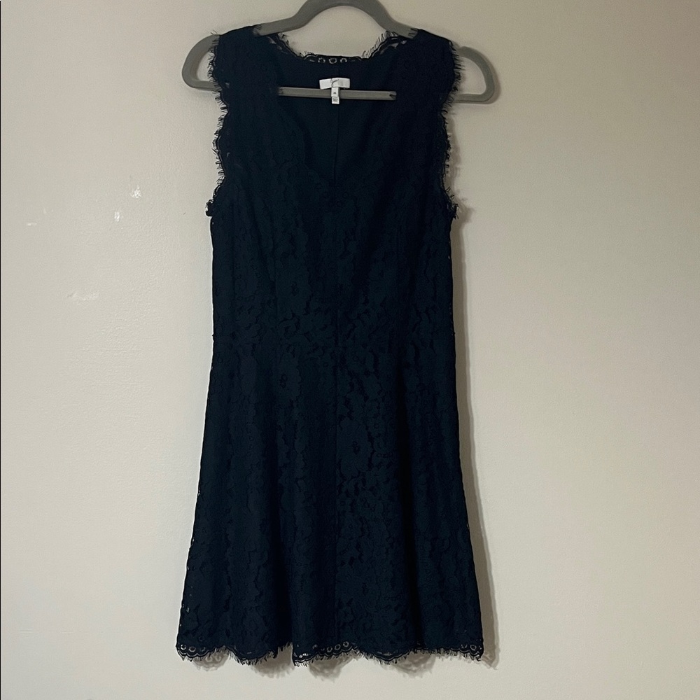 Joie Elegant Black Lace Mini Dress